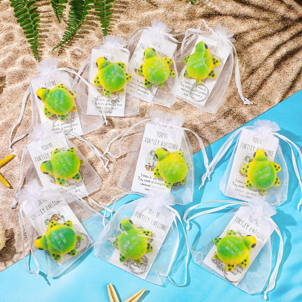 6163 30 Pcs Employee Appreciation Gifts Inspirational Turtle Keychains Bulk - Picture 3 of 6